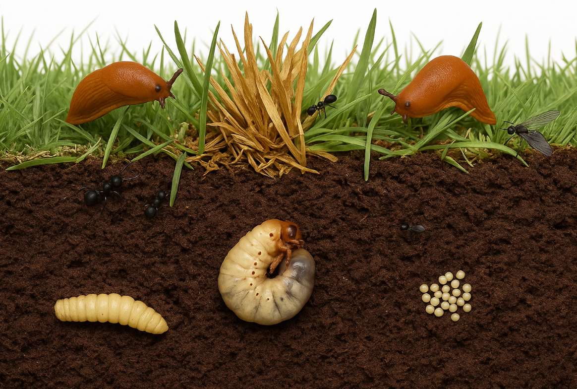 Plaaginsecten in de bodem