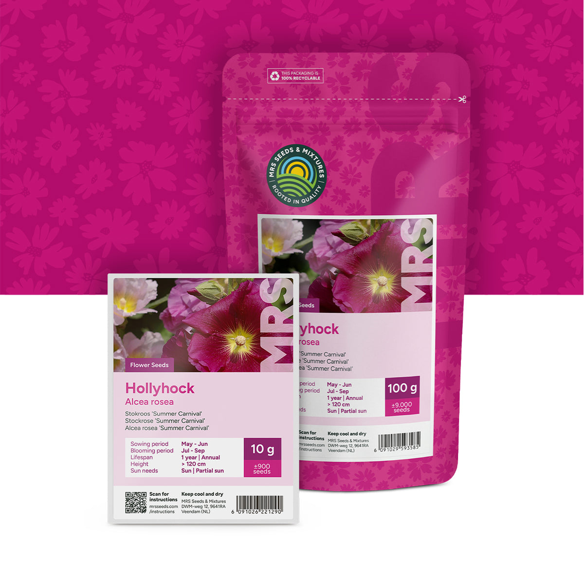 Alcea rosea 'Summer Carnival' – Alcea Rosea