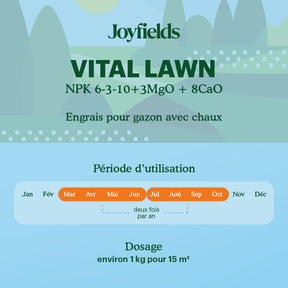 Joyfields Vital Lawn - Engrais pour gazon avec chaux [fr]