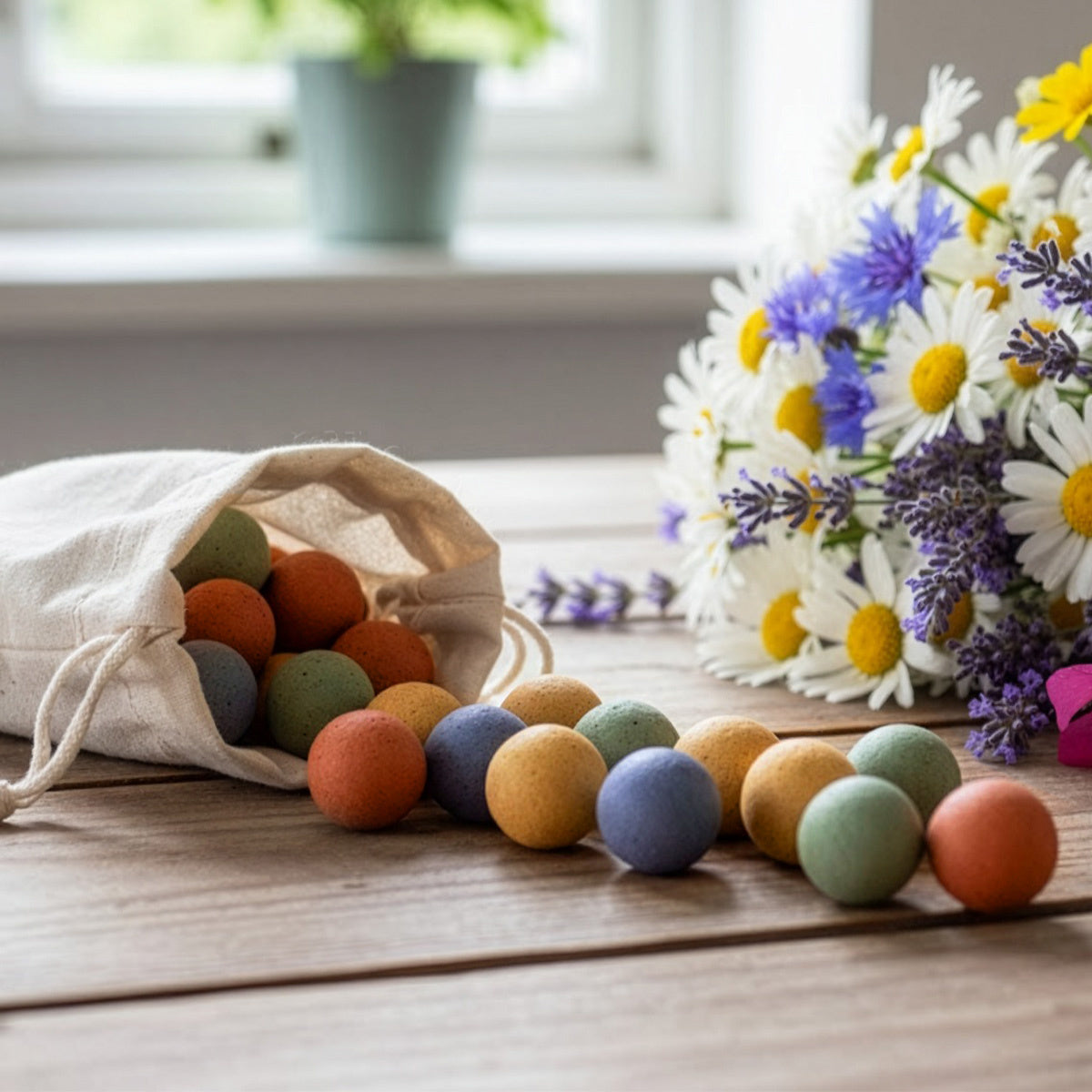 MRS Seeds & Mixtures Flower Bombs - Zaadbommen mix  - Katoenen cadeauzakje